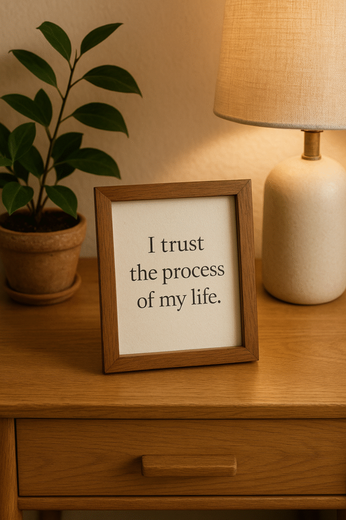 I trust the process of my life.