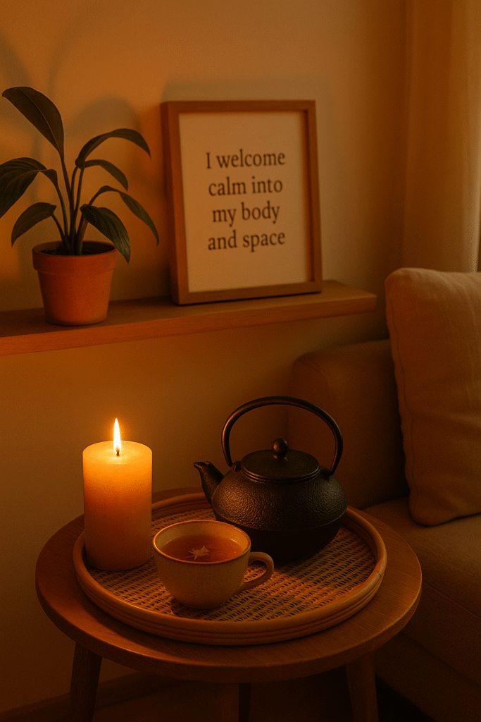 I welcome calm into my body and space.