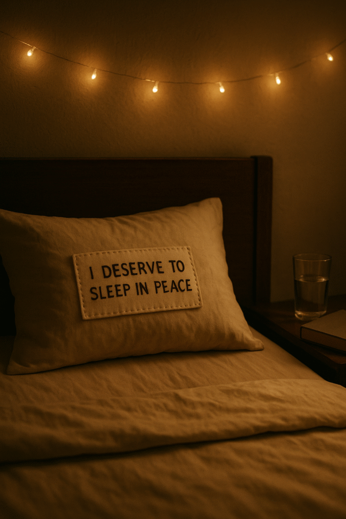 I deserve to sleep in peace.