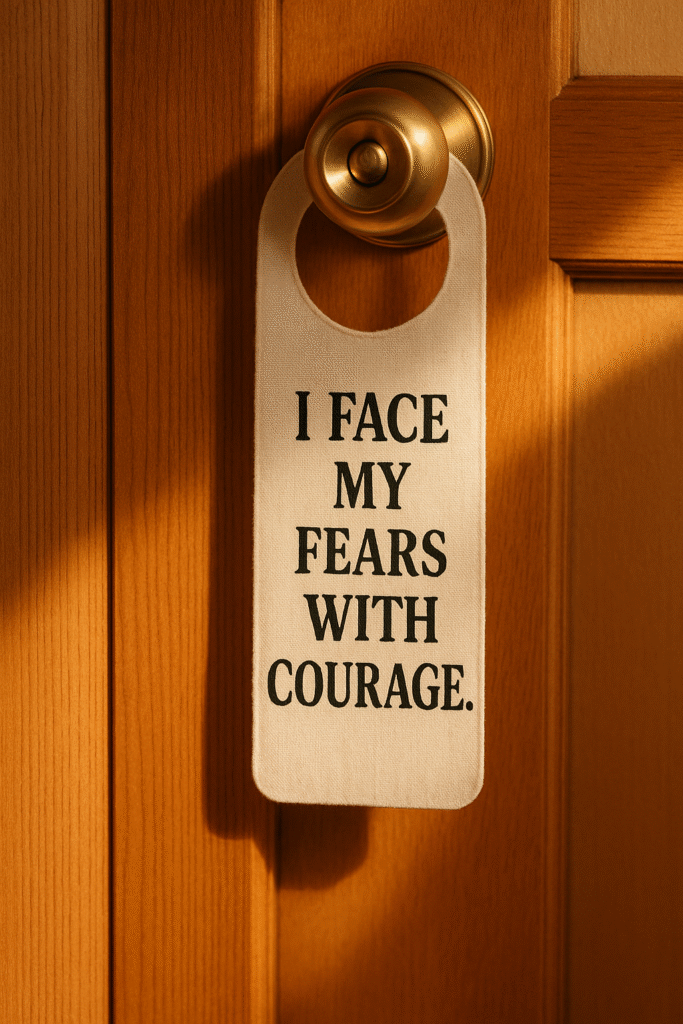 I face my fears with courage.