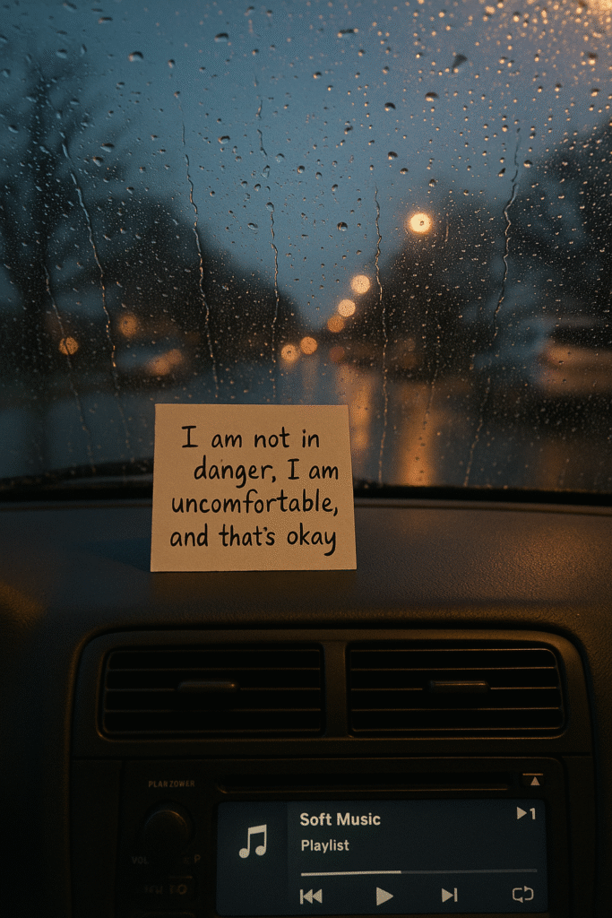 I am not in danger, I am uncomfortable, and that’s okay.