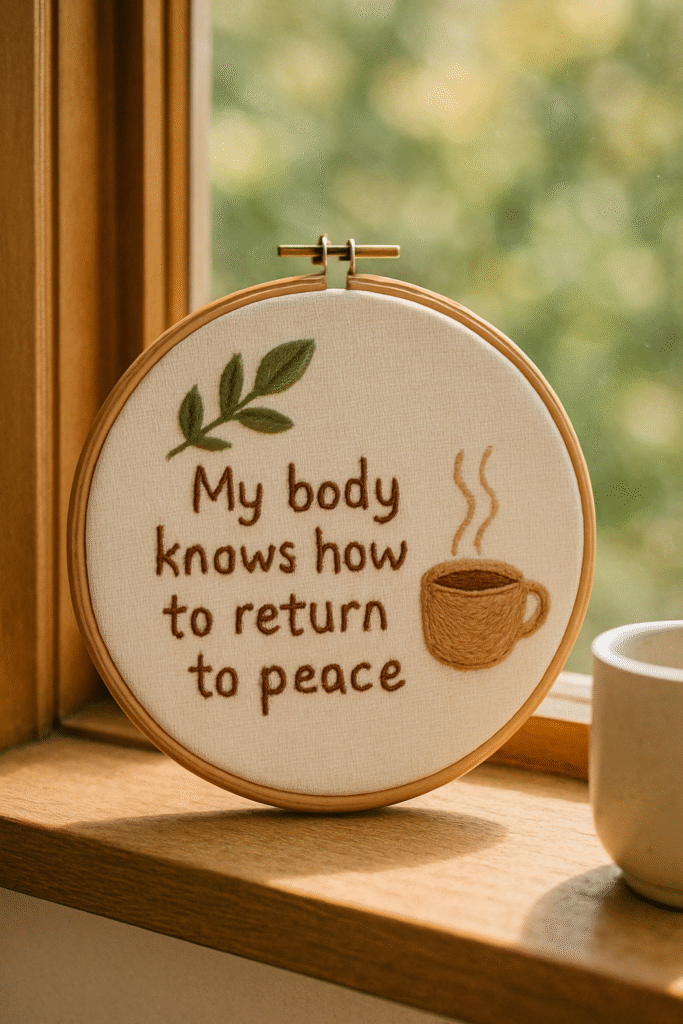 My body knows how to return to peace.