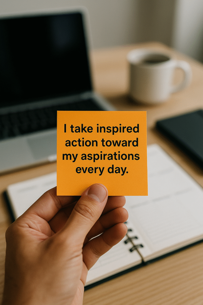 I take inspired action toward my aspirations every day.