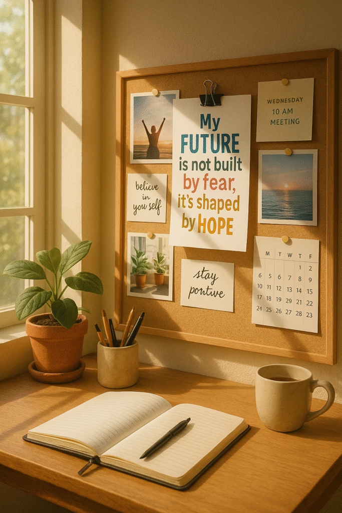 My future is not built by fear, it’s shaped by hope.