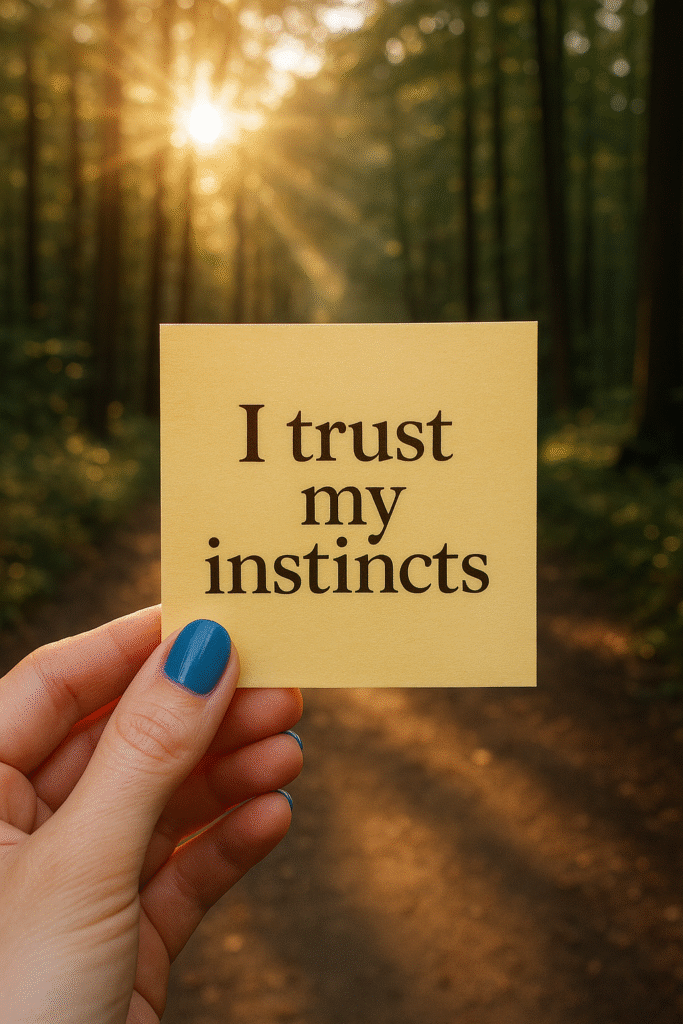 I trust my instincts.