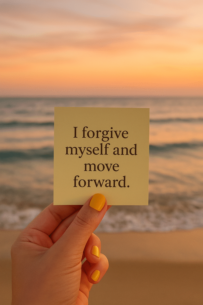 I forgive myself and move forward.
