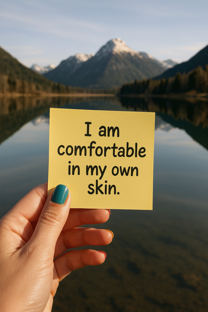 I am comfortable in my own skin.