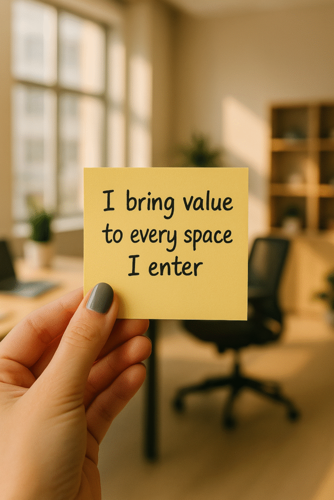 I bring value to every space I enter.