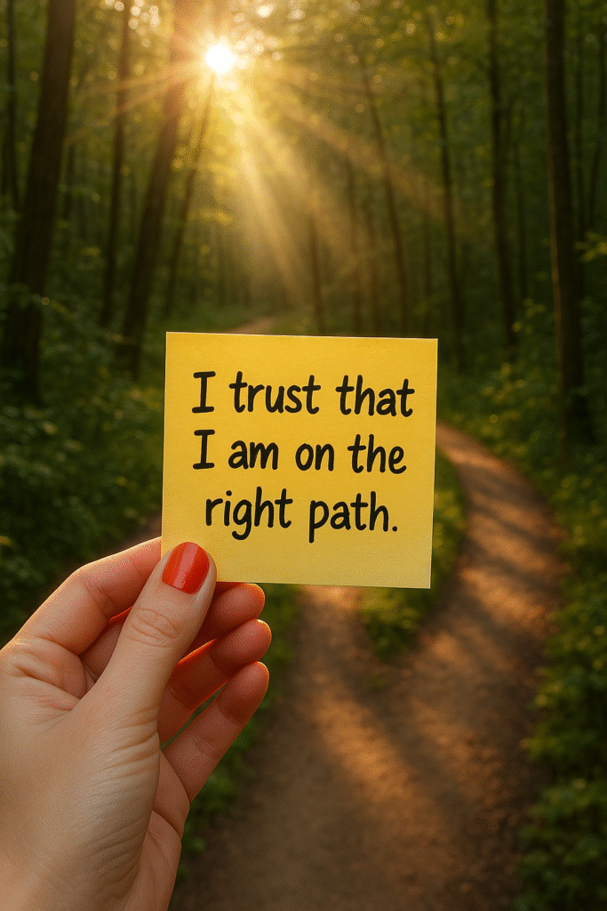 I trust that I am on the right path.