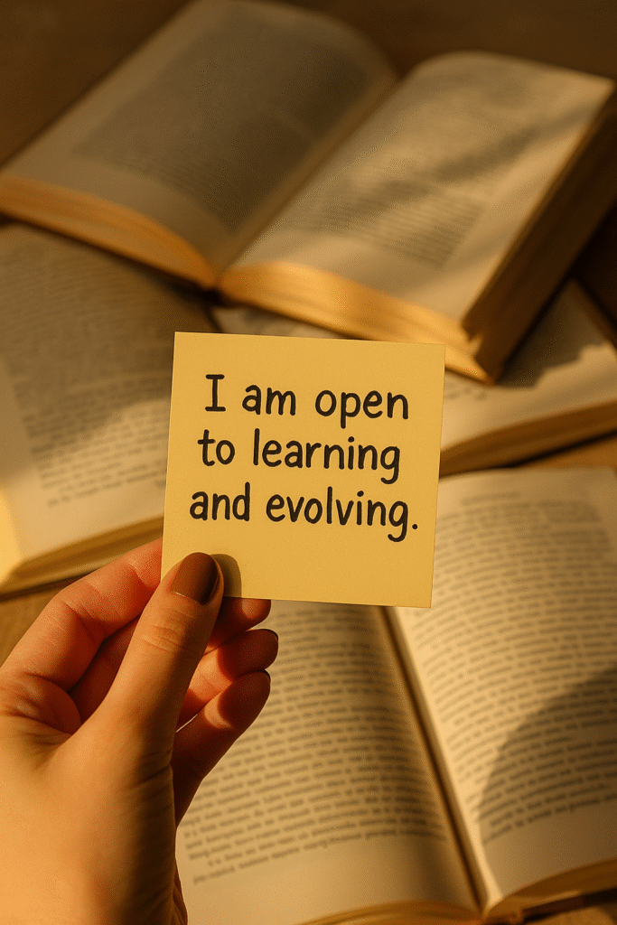 I am open to learning and evolving.