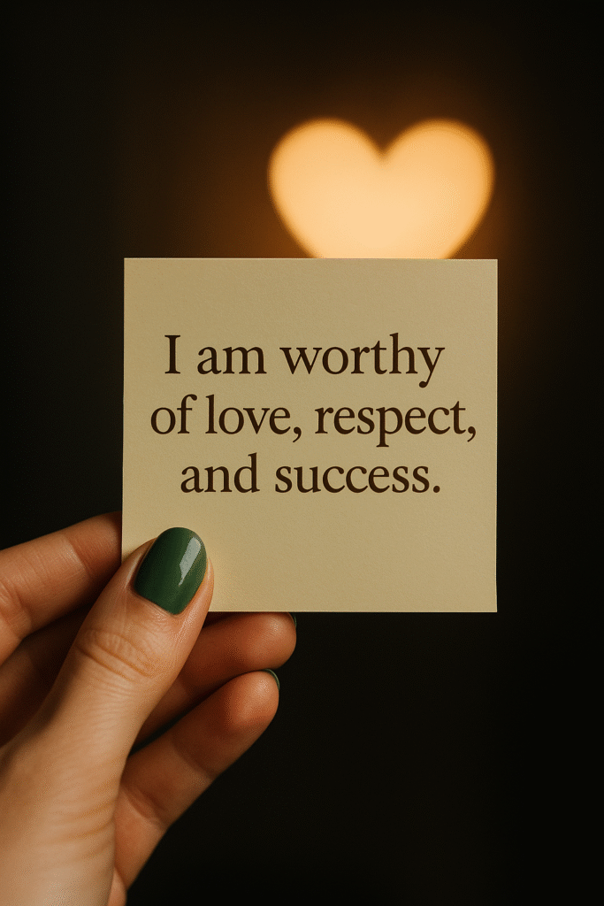 I am worthy of love, respect, and success.