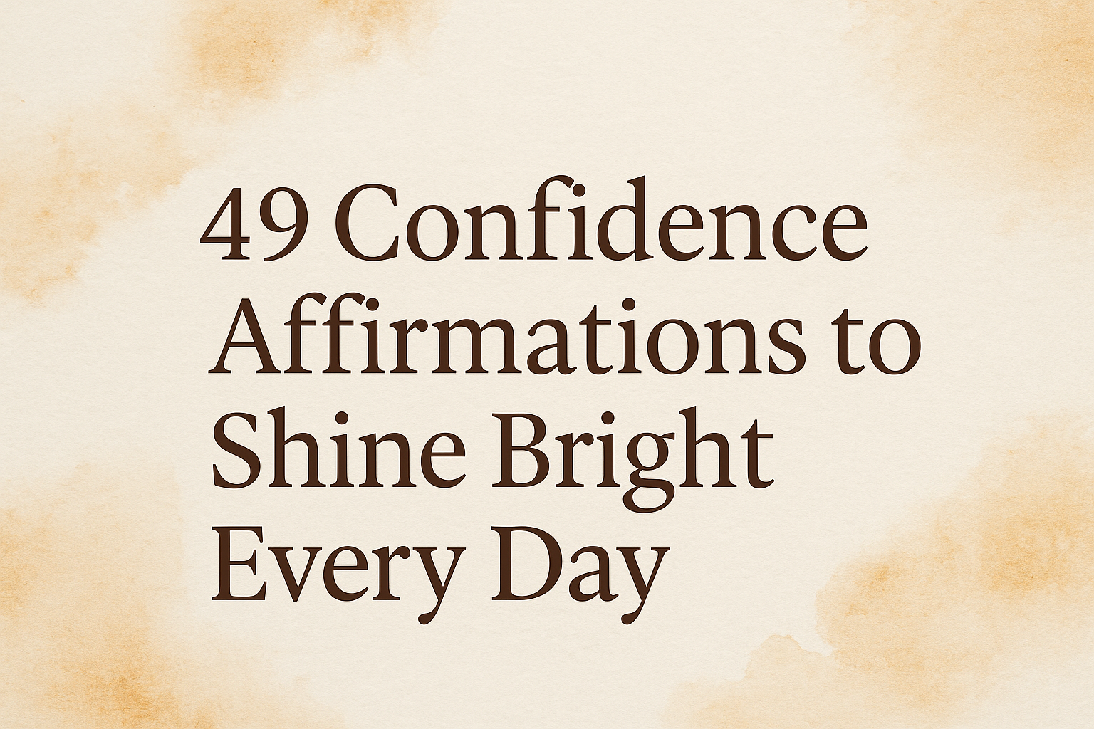 49 Confidence affirmations