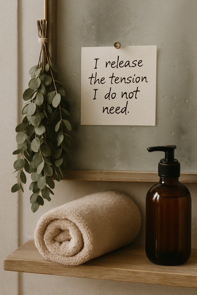 I release the tension I do not need.