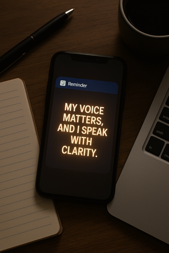 My voice matters, and I speak with clarity.