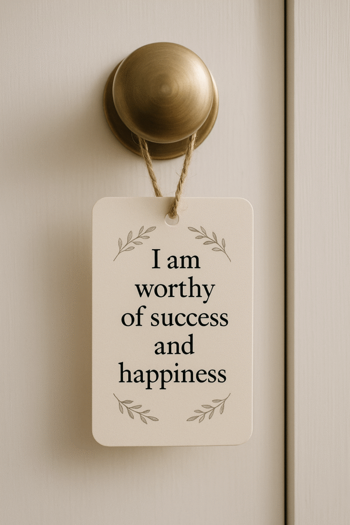 I am worthy of success and happiness.