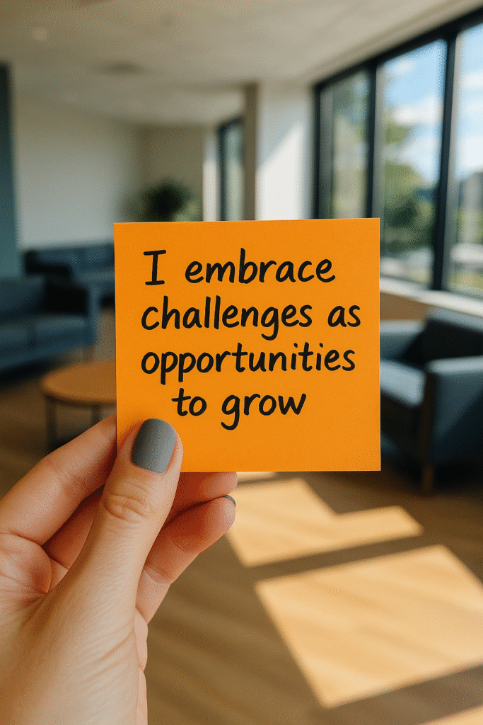 I embrace challenges as opportunities to grow.