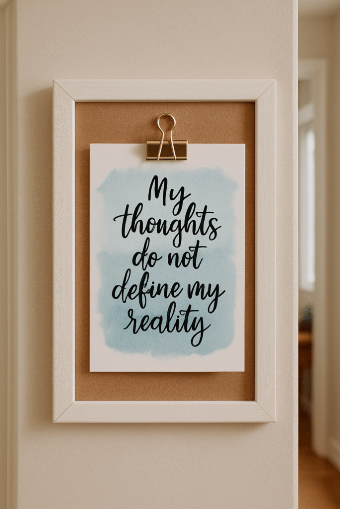 My thoughts do not define my reality.