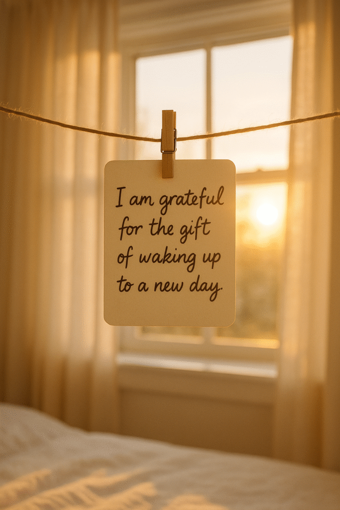I am grateful for the gift of waking up to a new day.