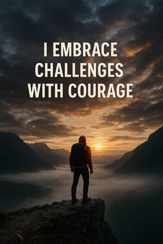 I embrace challenges with courage.