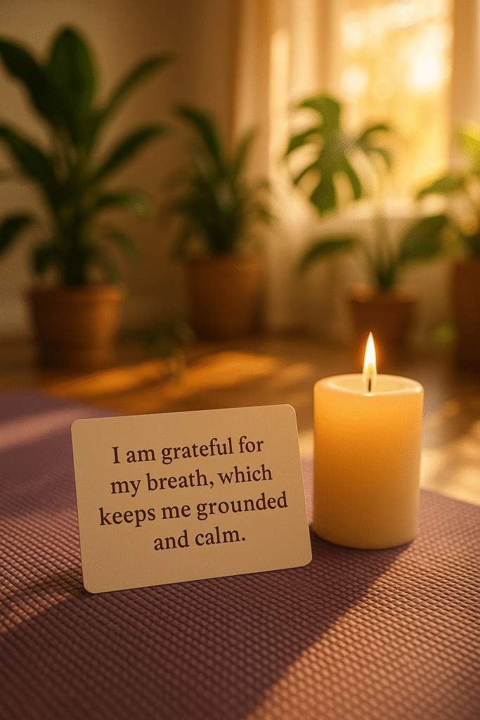 I am grateful for my breath, which keeps me grounded and calm.