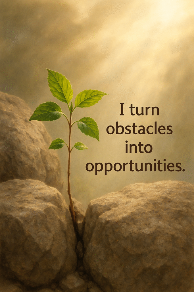 I turn obstacles into opportunities.
