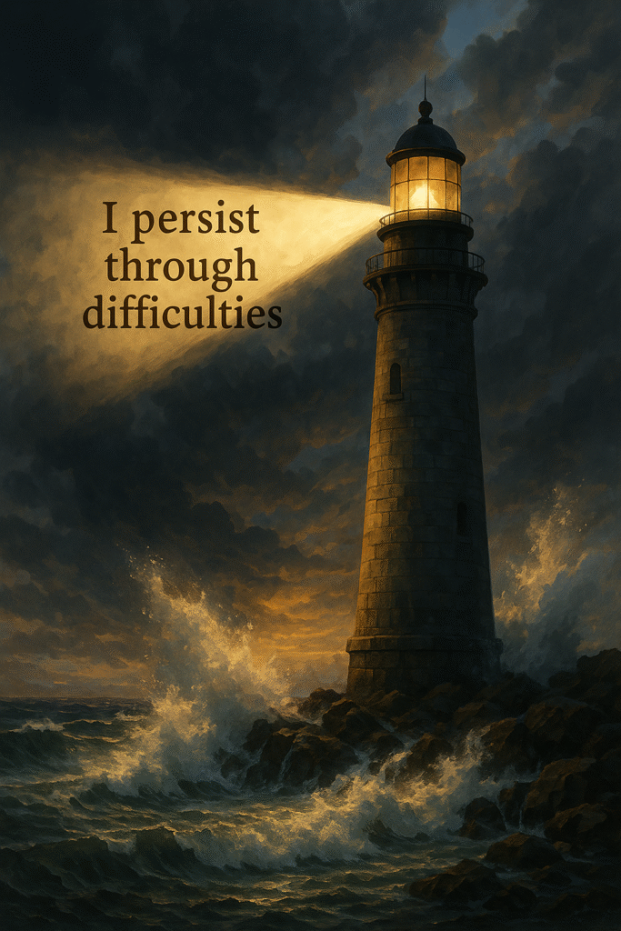 I persist through difficulties.