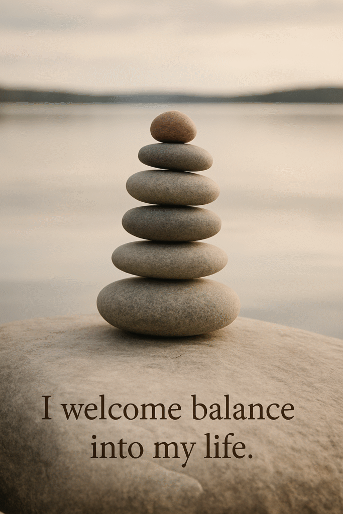 I welcome balance into my life.