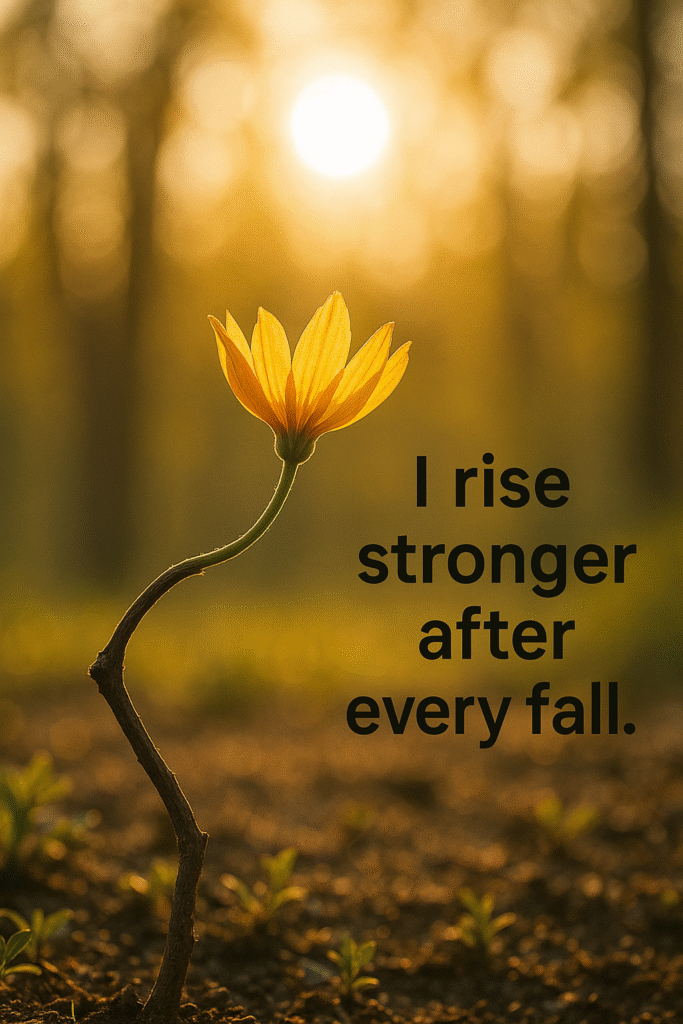 I rise stronger after every fall.