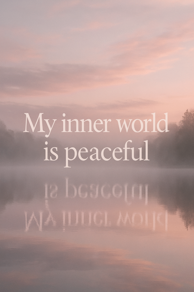 My inner world is peaceful.