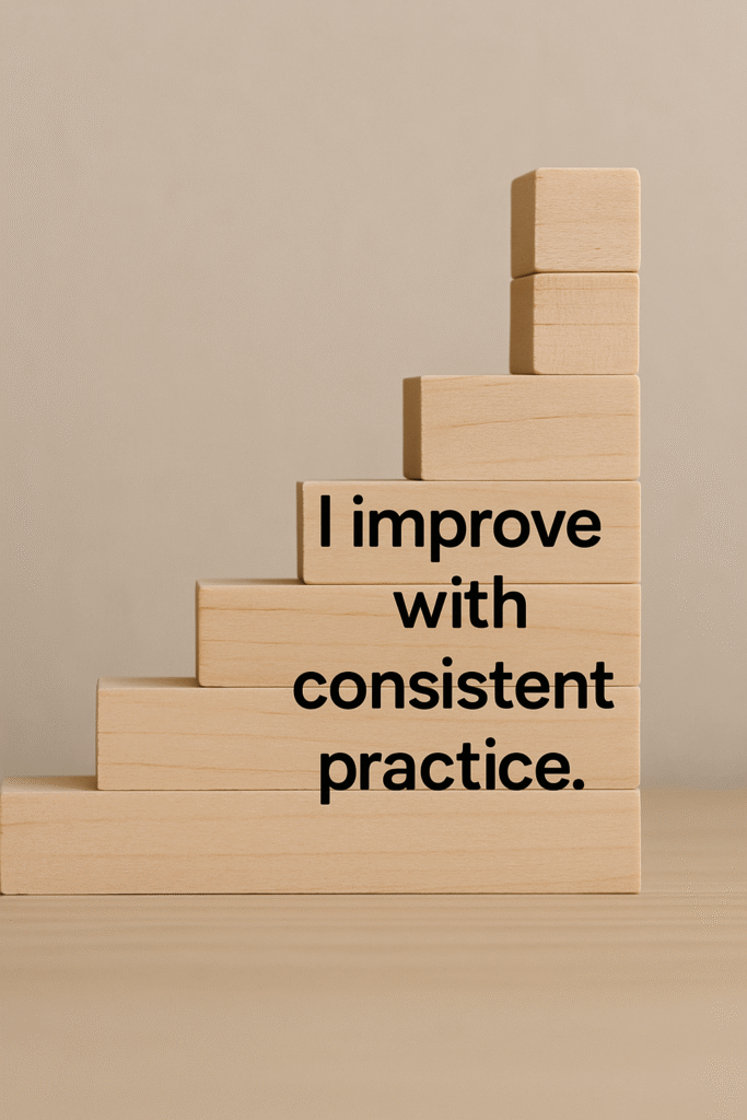 I improve with consistent practice