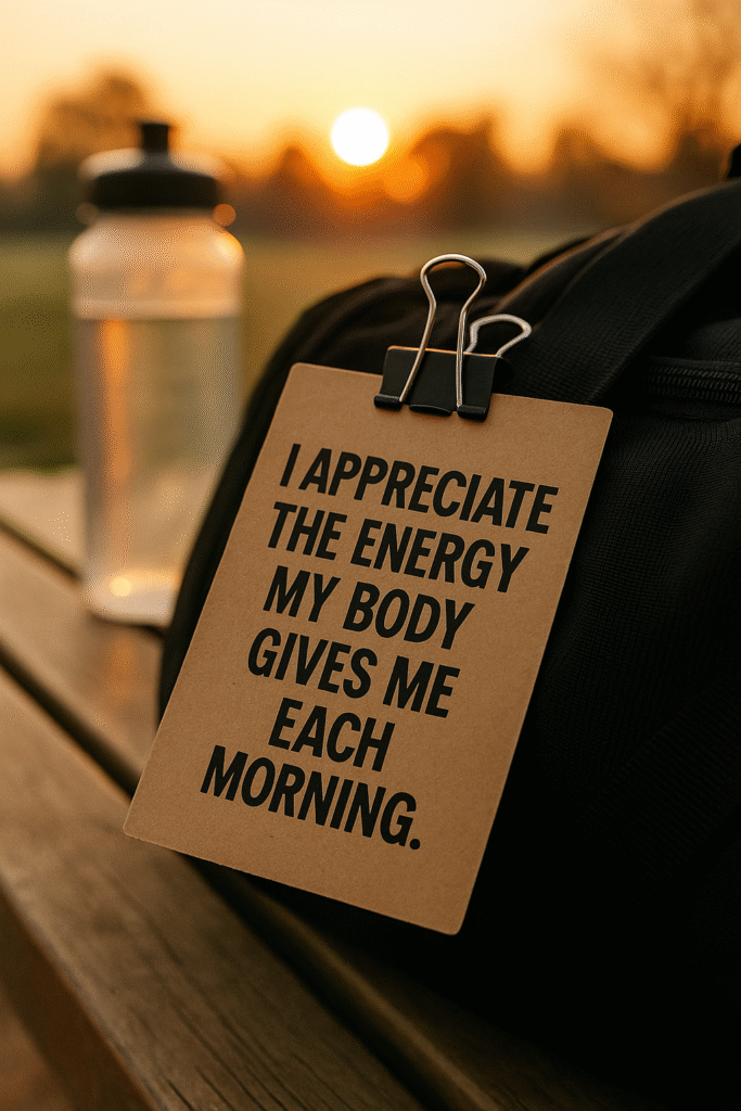 I appreciate the energy my body gives me each morning.