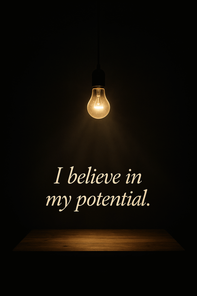 I believe in my potential.