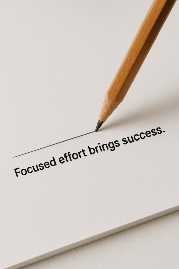 Focused effort brings success.