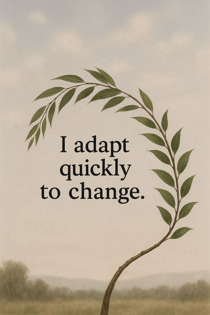 I adapt quickly to change.