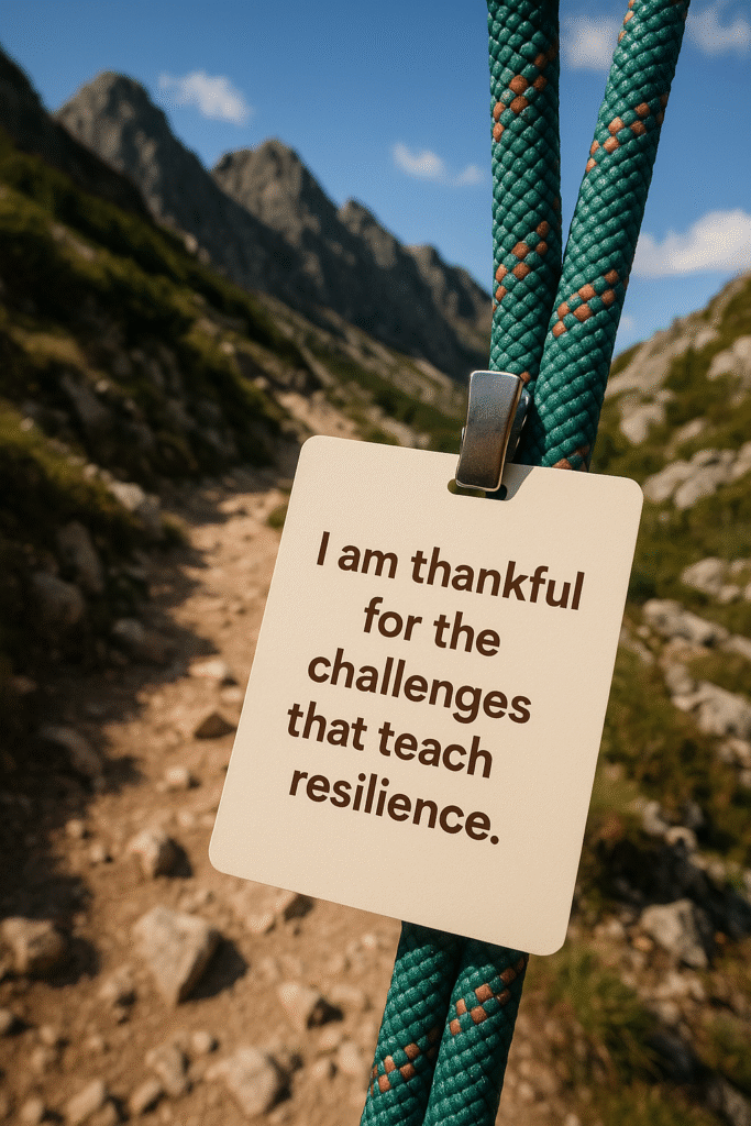 I am thankful for the challenges that teach me resilience.