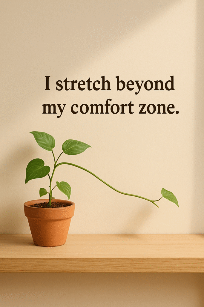 I stretch beyond my comfort zone.