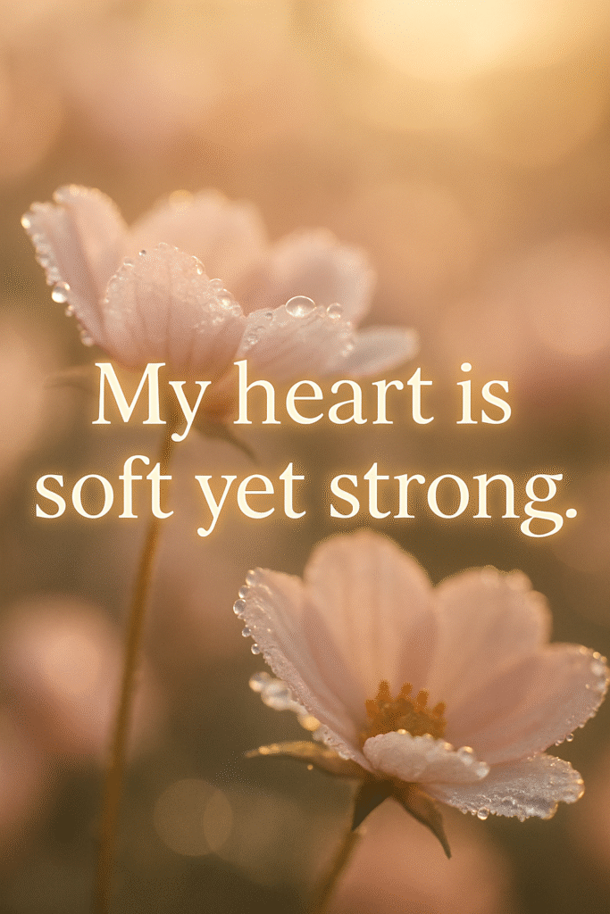 My heart is soft yet strong.