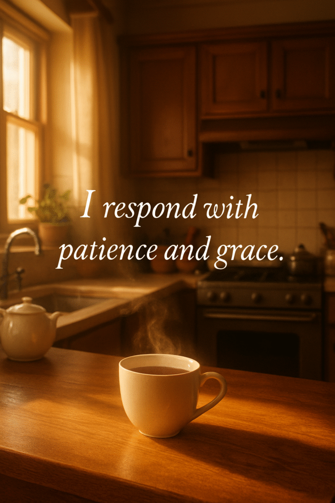 I respond with patience and grace.