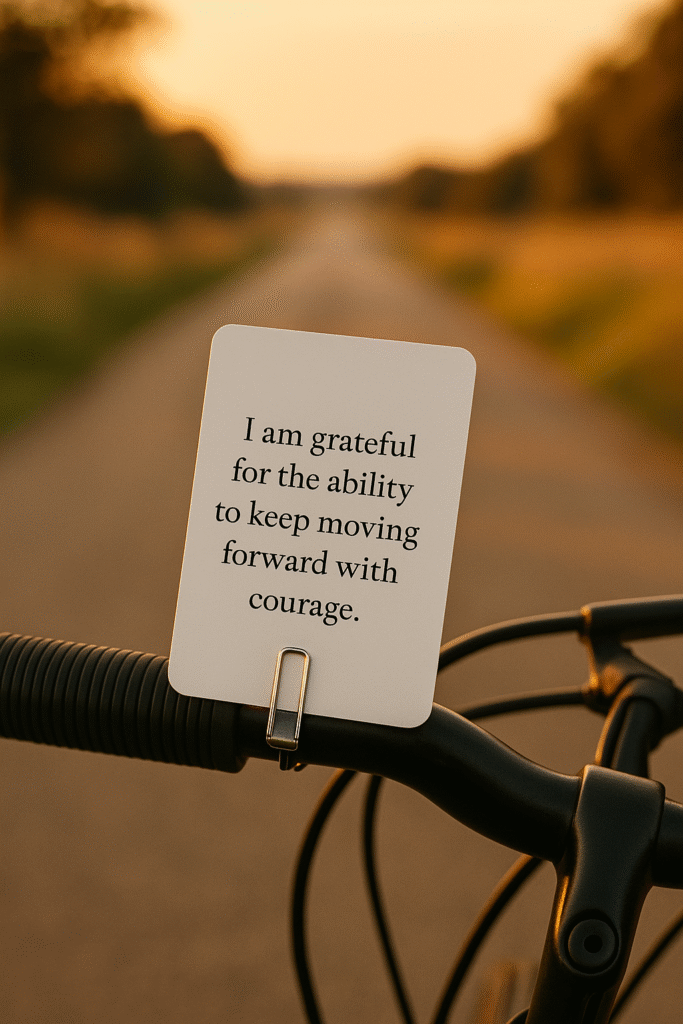 I am grateful for the ability to keep moving forward with courage.