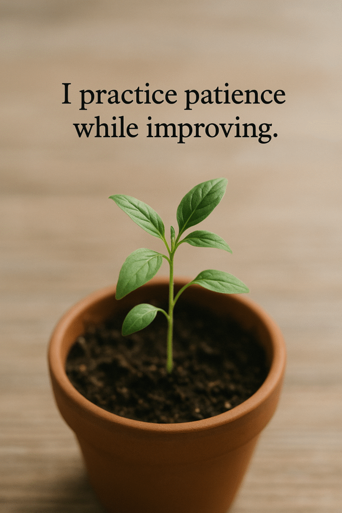 I practice patience while improving.