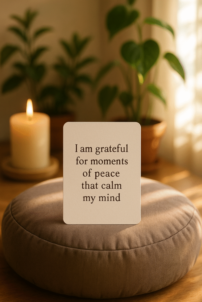 I am grateful for moments of peace that calm my mind.