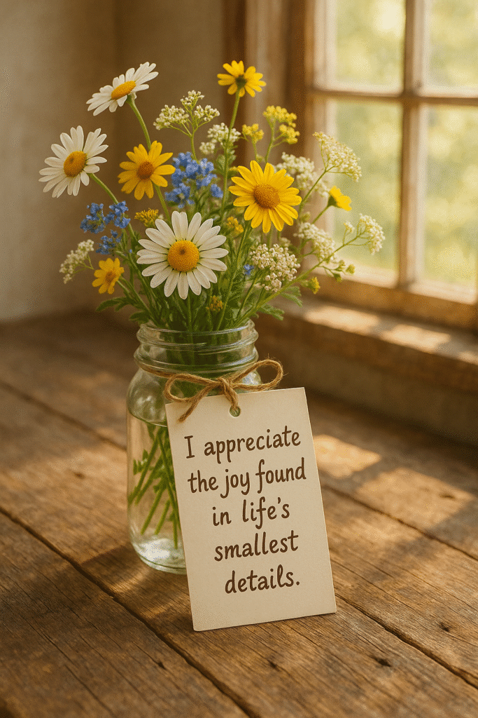 I appreciate the joy found in life’s smallest details.