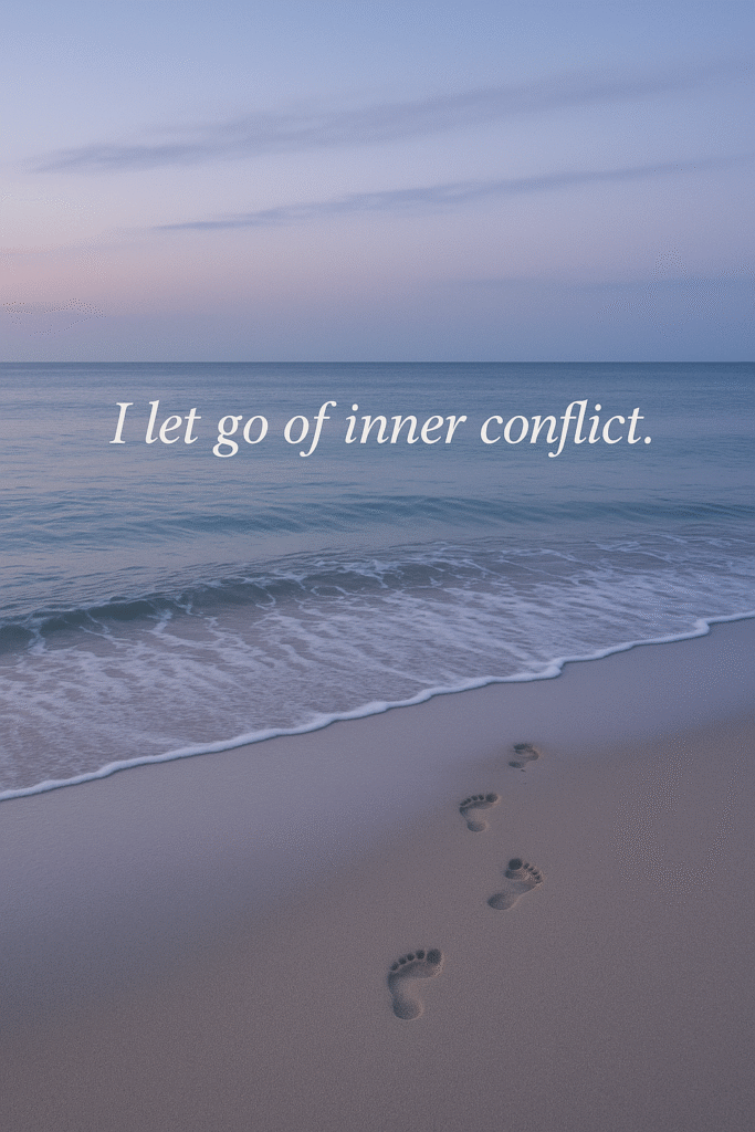 I let go of inner conflict.