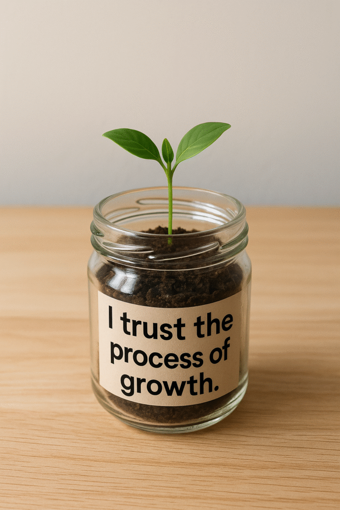 I trust the process of growth.