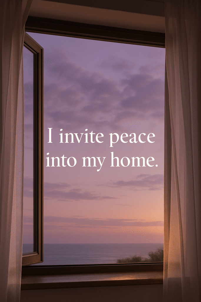 I invite peace into my home.