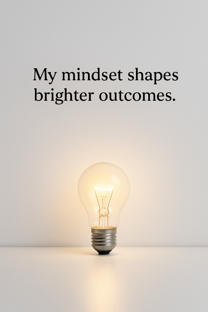 My mindset shapes brighter outcomes.