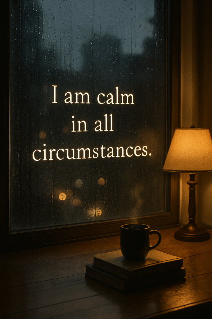 I am calm in all circumstances.