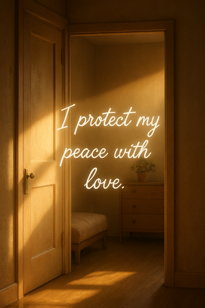 I protect my peace with love.