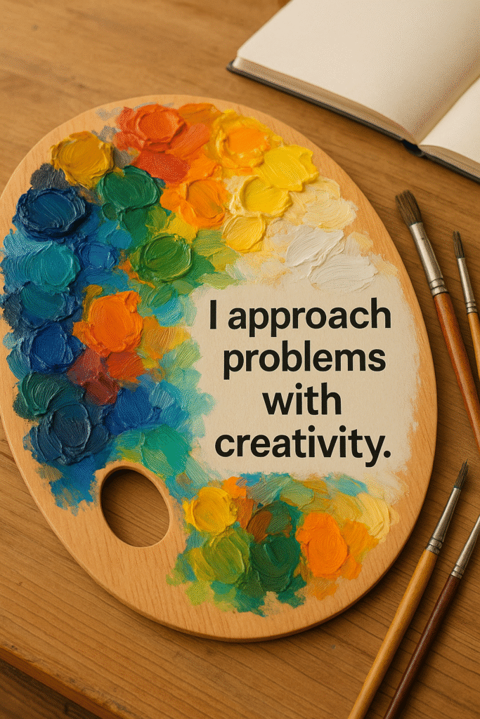 I approach problems with creativity.