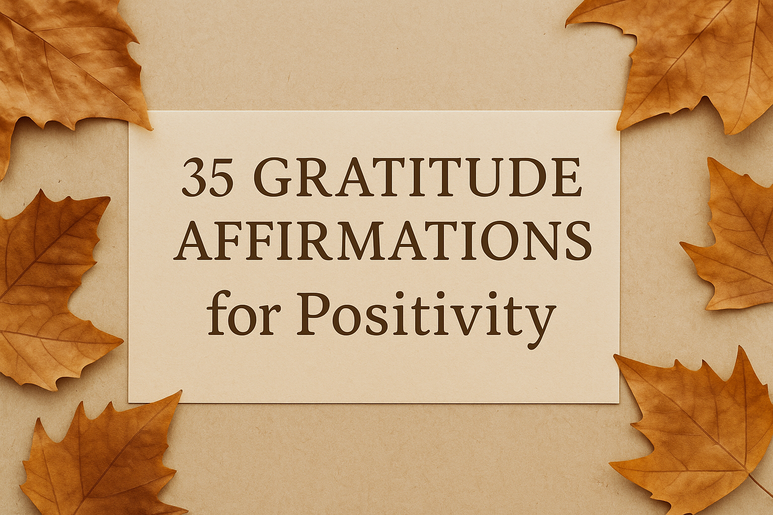 35 Gratitude Affirmations for Positivity